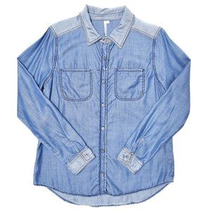 Michael Stars | Chambray Long Sleeve Button Large